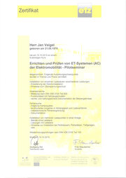Errichten und Prüfen von ET-Systemen (AC) der Elektromobilität - Pilotseminar Errichten und Prüfen von ET-Systemen (AC) der Elektromobilität - Pilotseminar