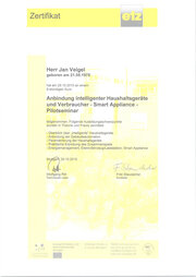 Anbindung intelligenter Haushaltsgeräte und Verbraucher - Smart Appliance - Pilotseminar Anbindung intelligenter Haushaltsgeräte und Verbraucher - Smart Appliance - Pilotseminar