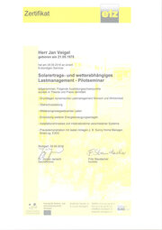 Solarertrags- und wetterabhängiges Lastmanagement - Pilotseminar